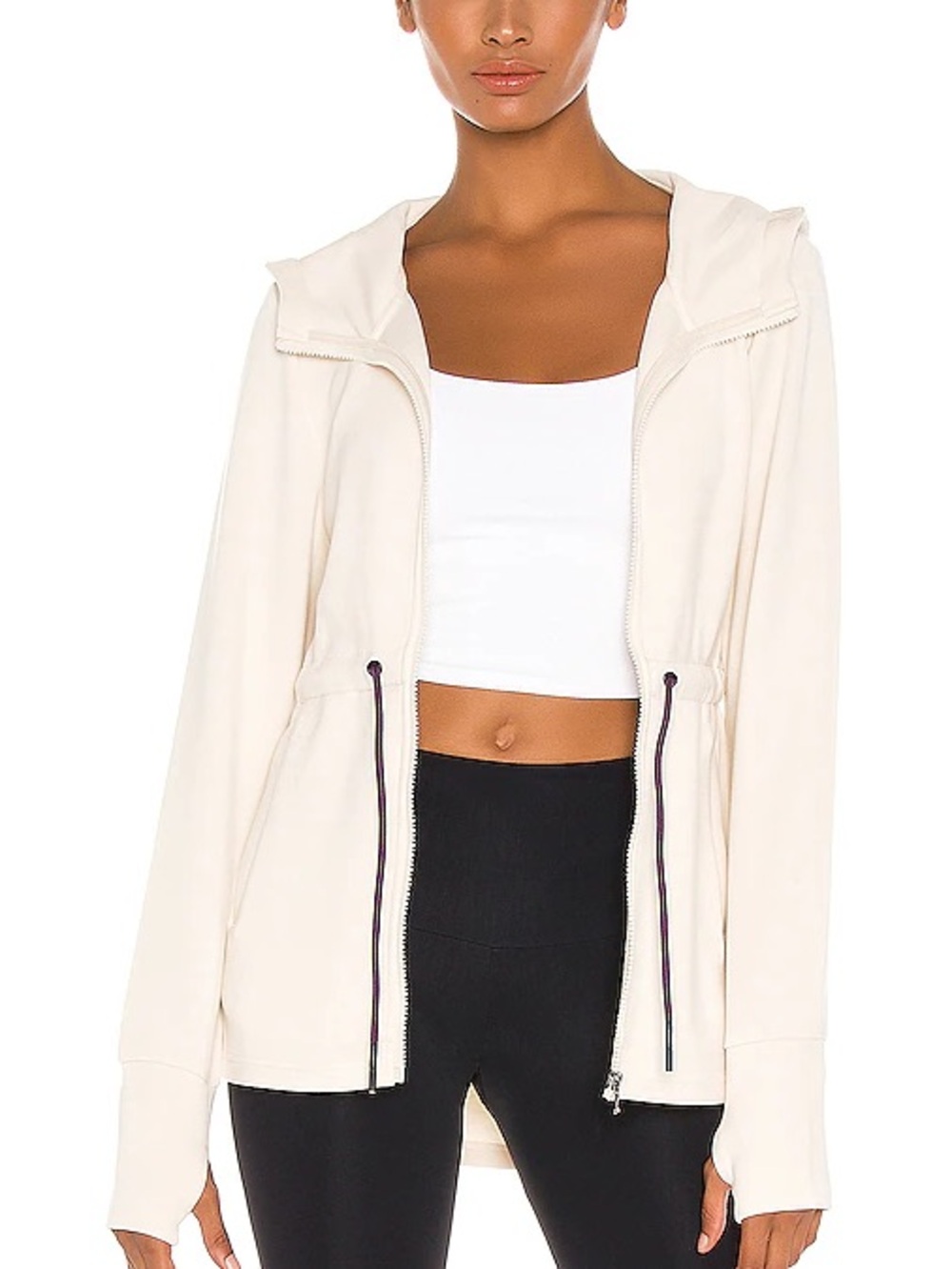 Varley Colby Hoodie in Pristine Ivory Small